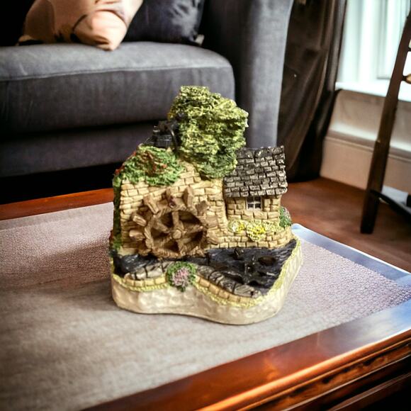 Vintage Village House, 1992 David Winters Cottages Wiltshire Waterwheel, Signed - Picture 1 of 7